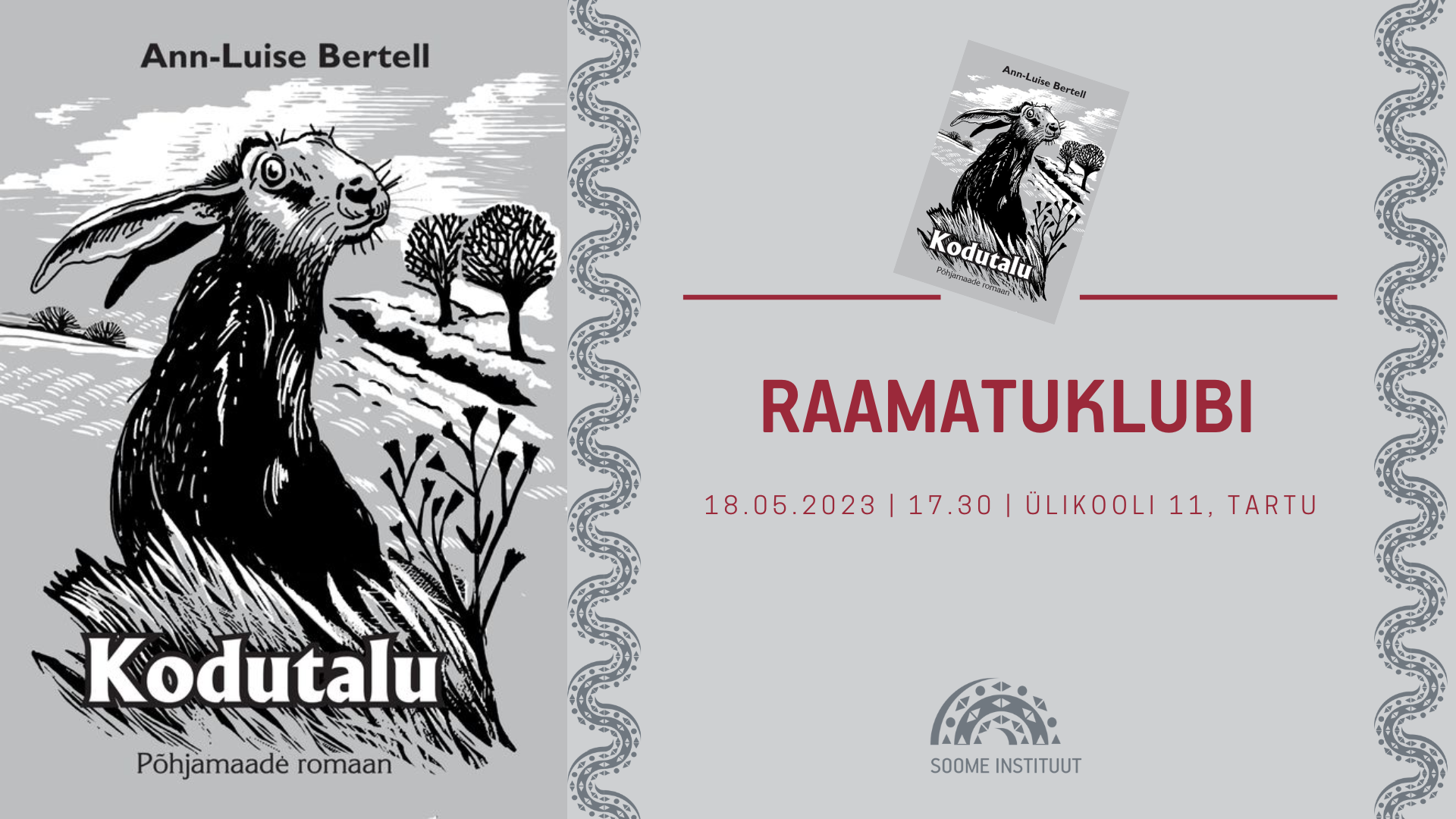 Raamatuklubi: Ann-Luise Bertell “Kodutalu” | Soome Instituut Eestis