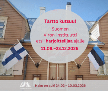 Suomen Viron-instituutti etsii harjoittelijaa syksyksi Tarton toimipisteeseen